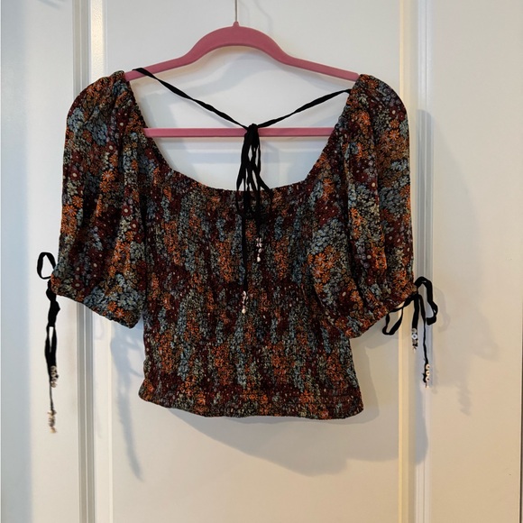 Women's Free People Back On Top Smocked Crop Top - Picture 6 of 6